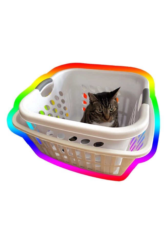 Double Laundry Basket Larry Sticker