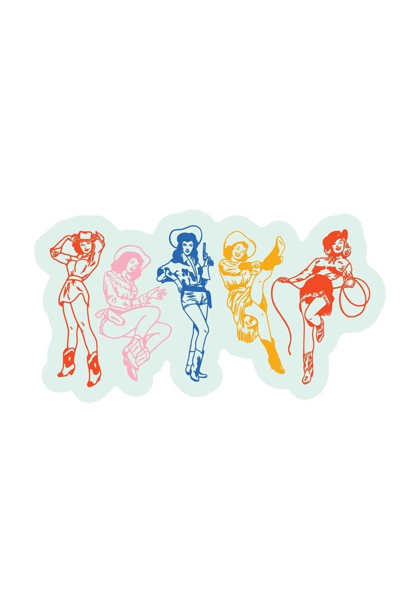 Do-Si-Do Let’s Go Girls Cowgirls Sticker
