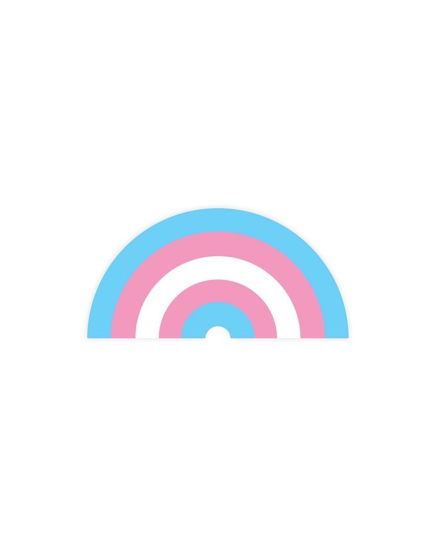 Trans Pride Rainbow Sticker