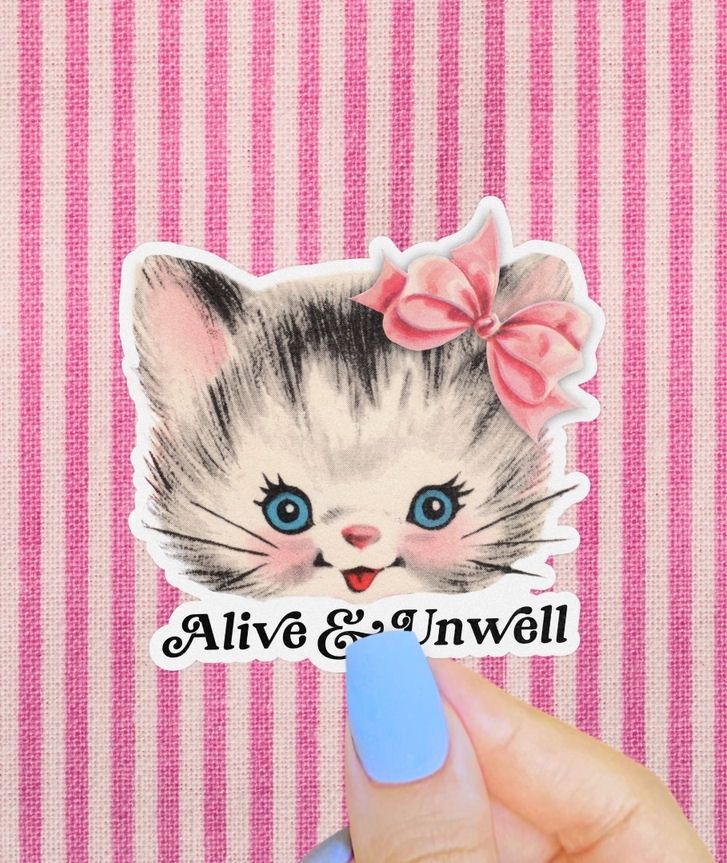 Alive And Unwell Cat Sticker