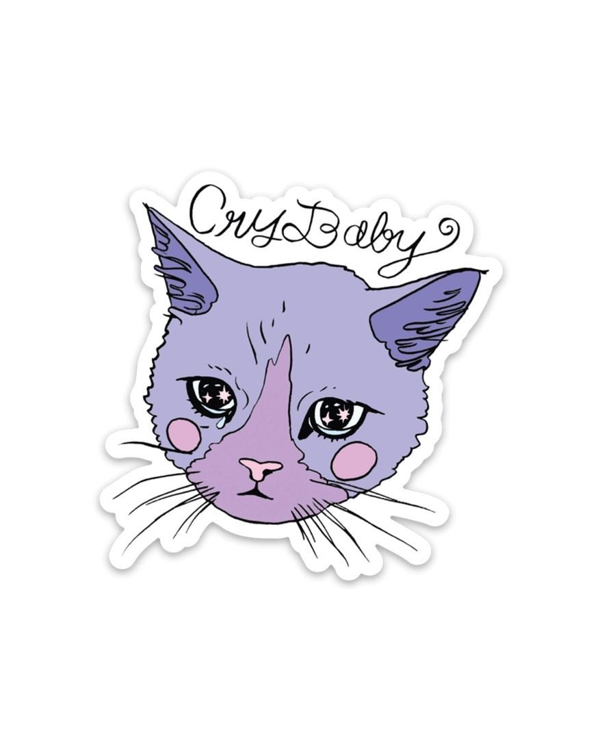 Cry Baby Cat Sticker