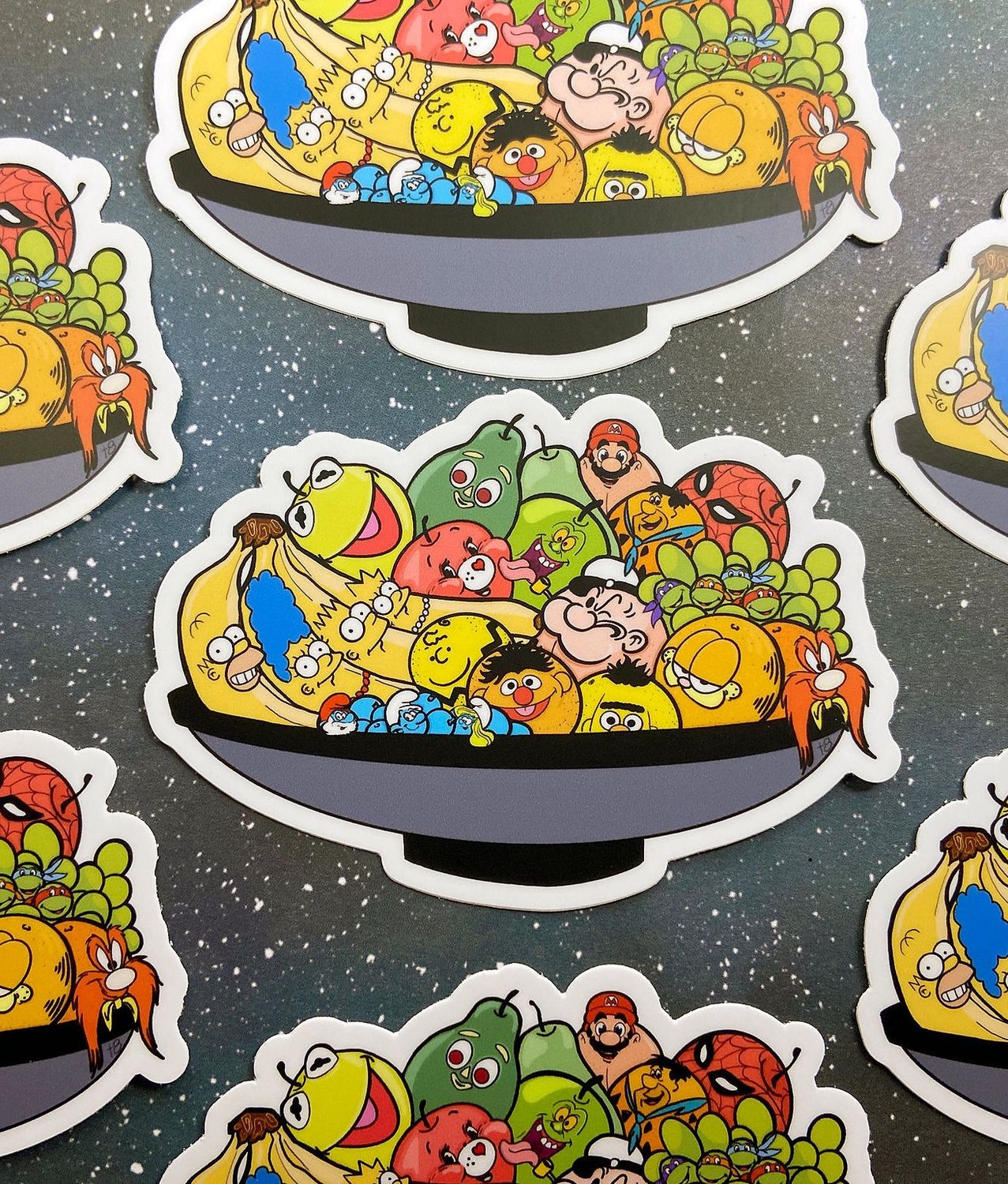 Nostalgic Fruit Bowl Sticker
