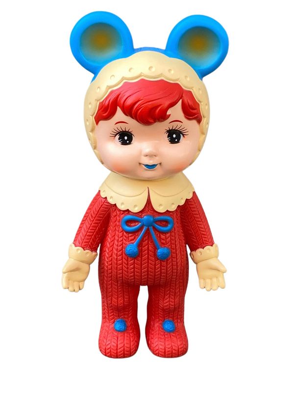 Kodama Sangyo Charmy Chan Hatsutorin Red And Blue With Blue Lips Doll