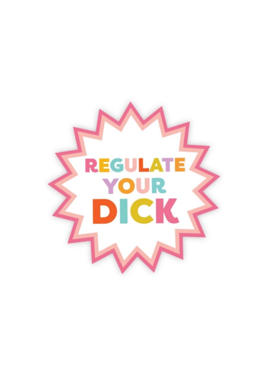 Regulate Your Dick Colorful Sticker
