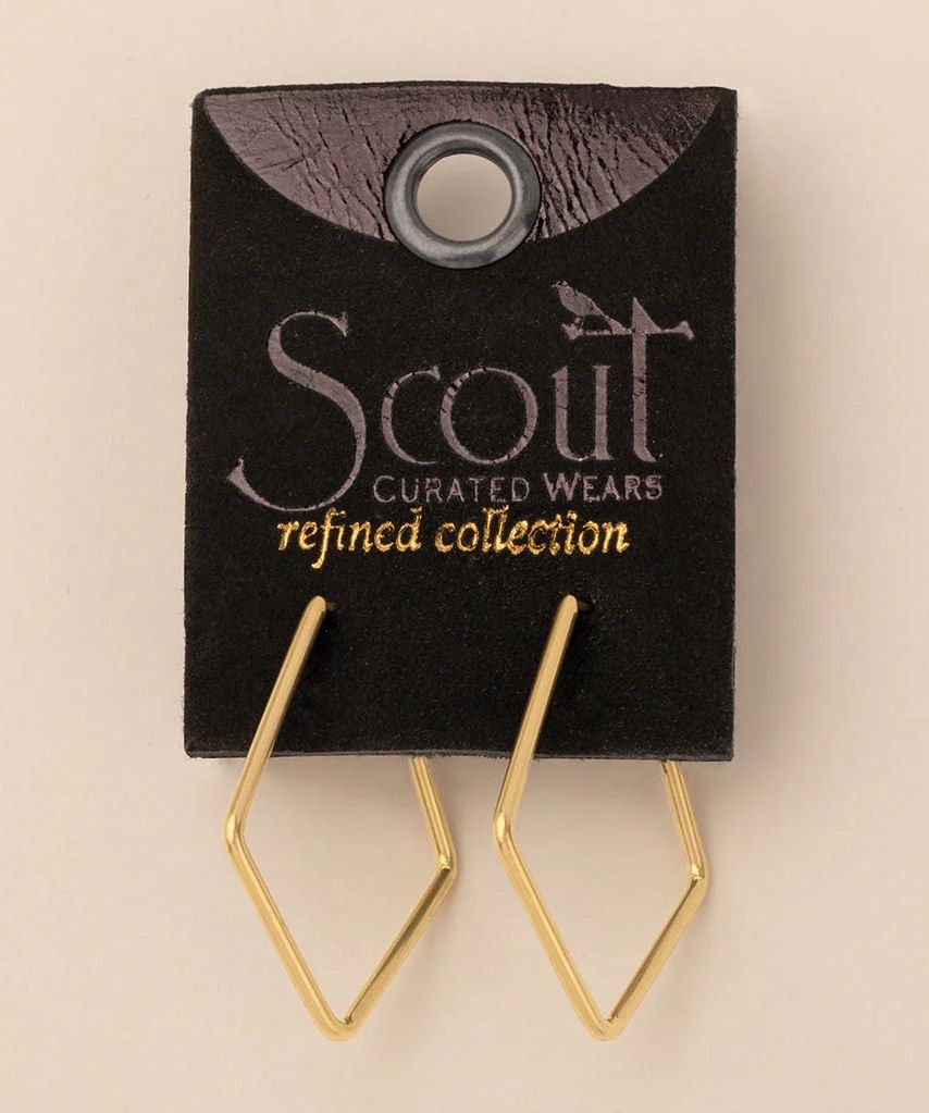 Orion Diamond Hoop Gold Vermeil Earrings