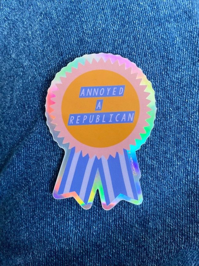 Annoyed A Republican Award Holographic Sticker