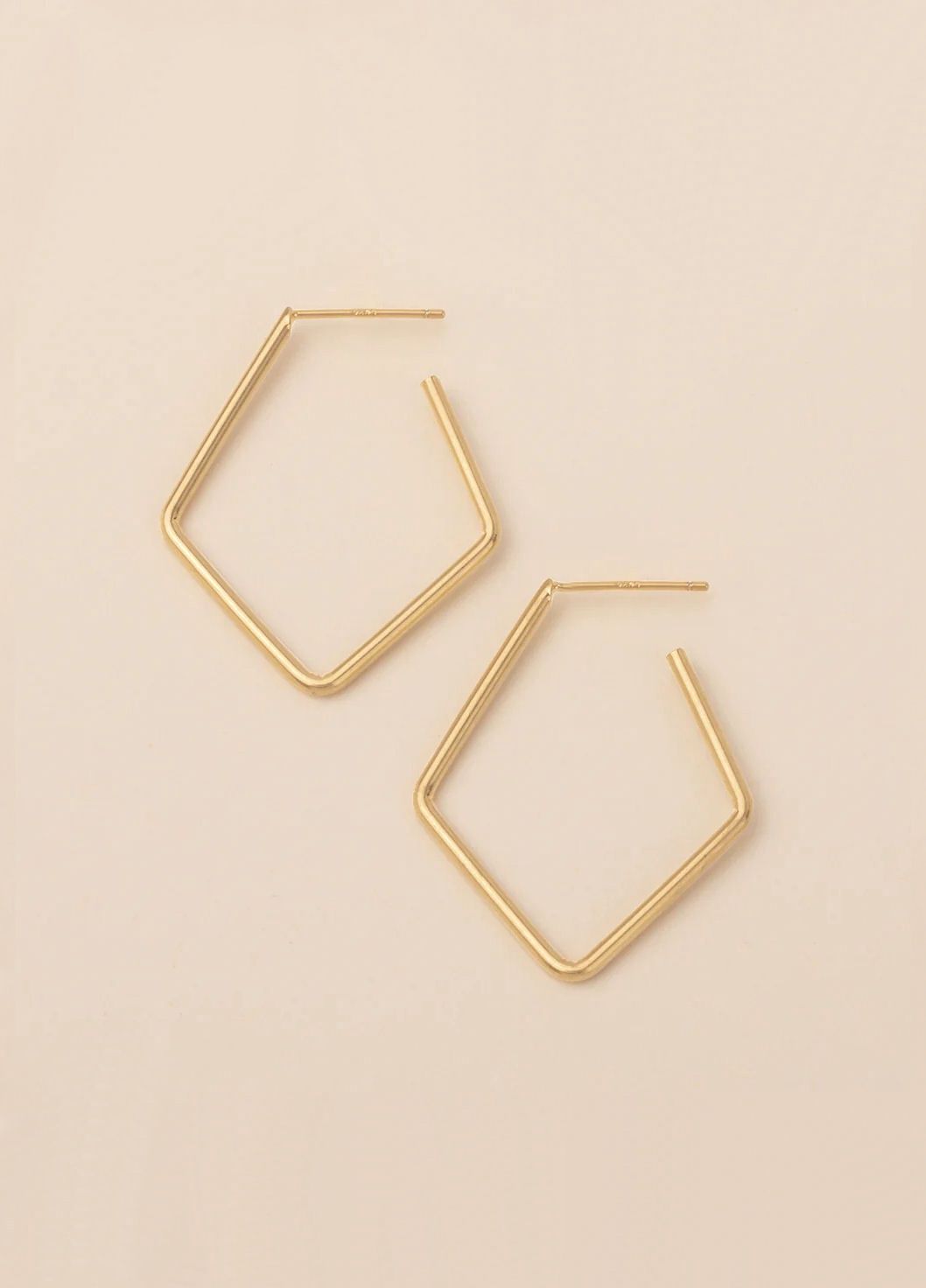 Orion Diamond Hoop Gold Vermeil Earrings