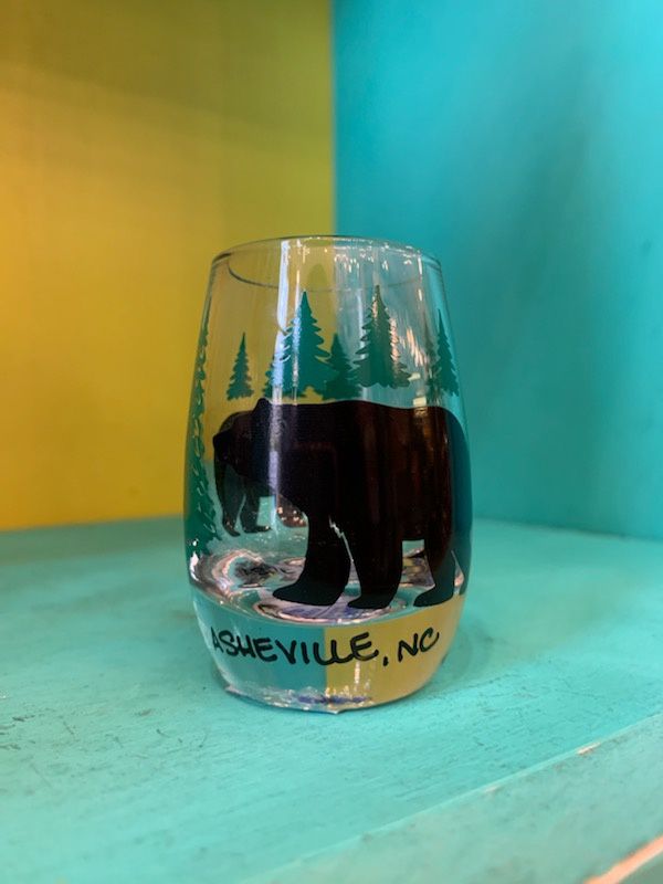 Asheville Bear Mini Wine Shot Glass