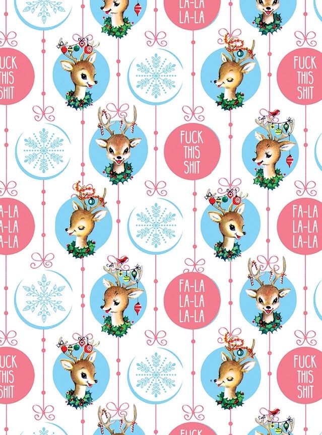 Fa La Fuck This Shit Christmas Gift Wrapping Paper