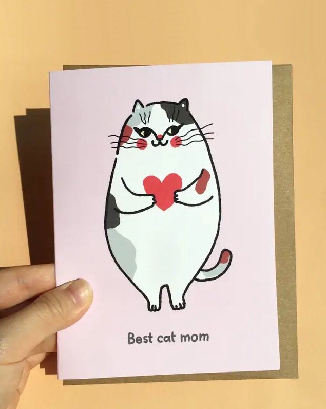 Best Cat Mom Card