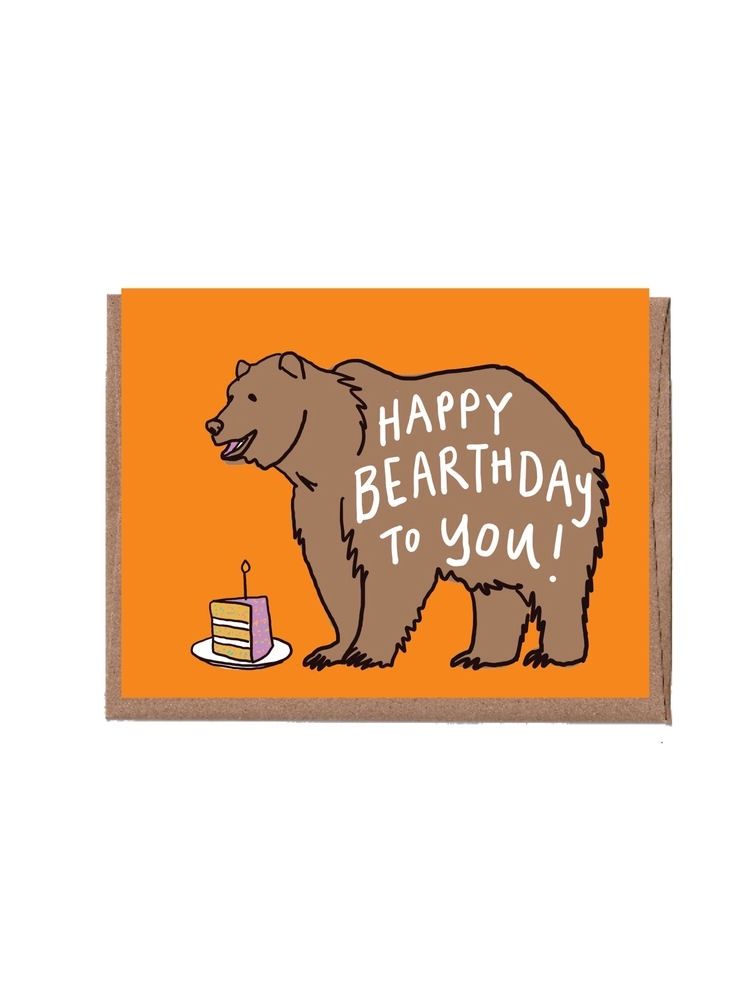 Happy Bearthday To You Birthday Card