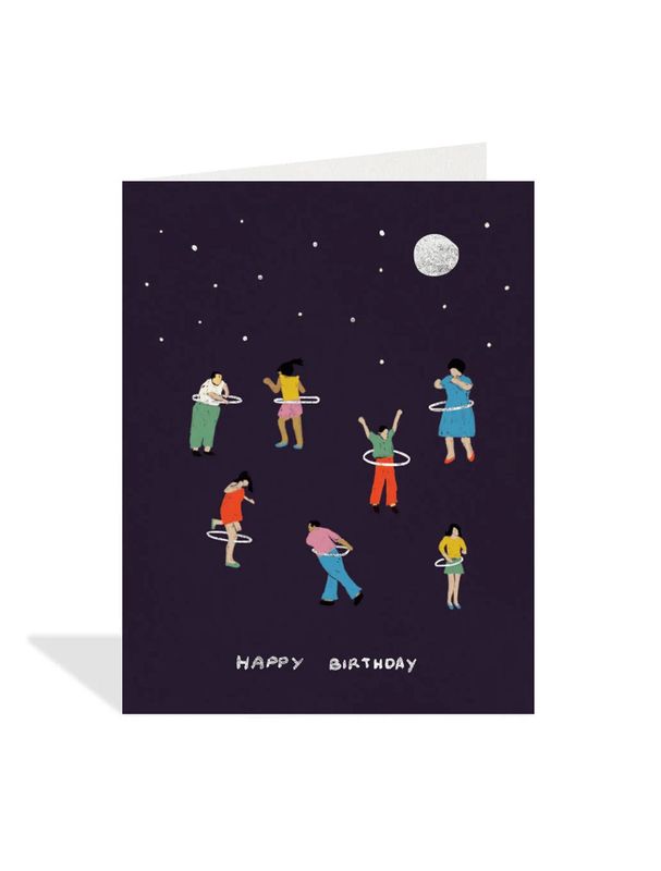 Hula Hoop Happy Birthday Card