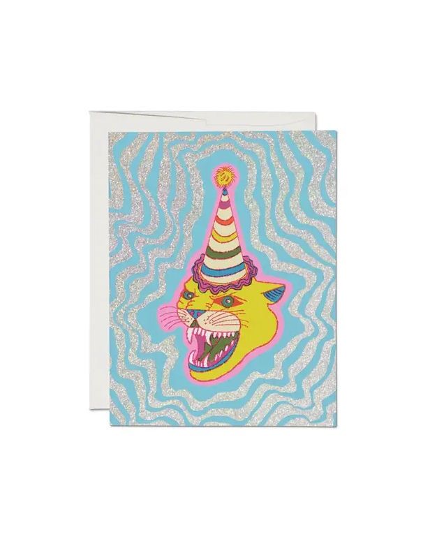 Party Hat Cat Greeting Card