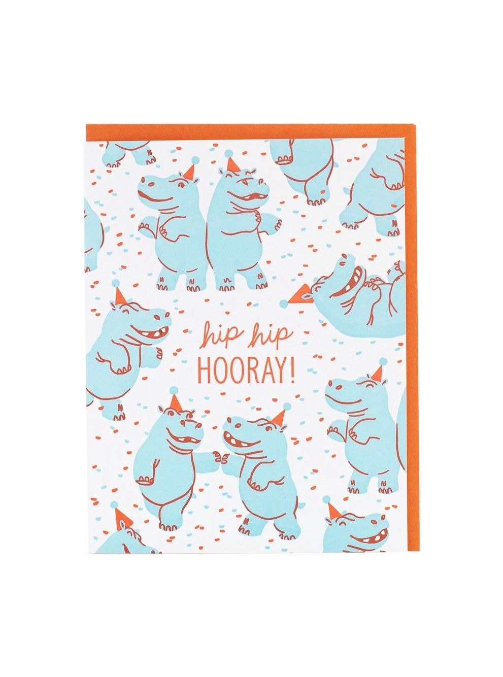 Hip Hip Hooray Hippo Dance Birthday Card