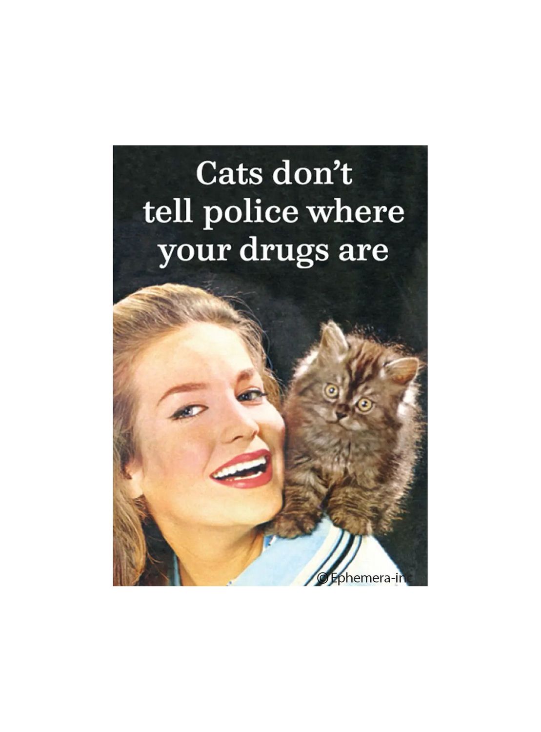 Cats Don’t Tell Police Where Your Drugs Are Magnet