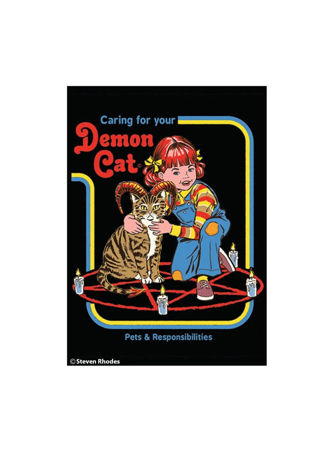 Caring For Your Demon Cat Steven Rhodes Magnet