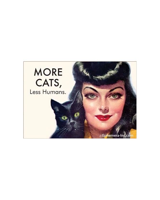 More Cats Less Humans Magnet