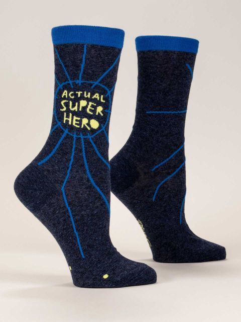 Actual Super Hero Blue Q Women’s Socks