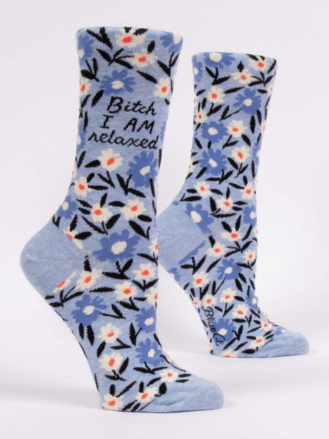 Bitch I Am Relaxed Blue Q Women’s Socks
