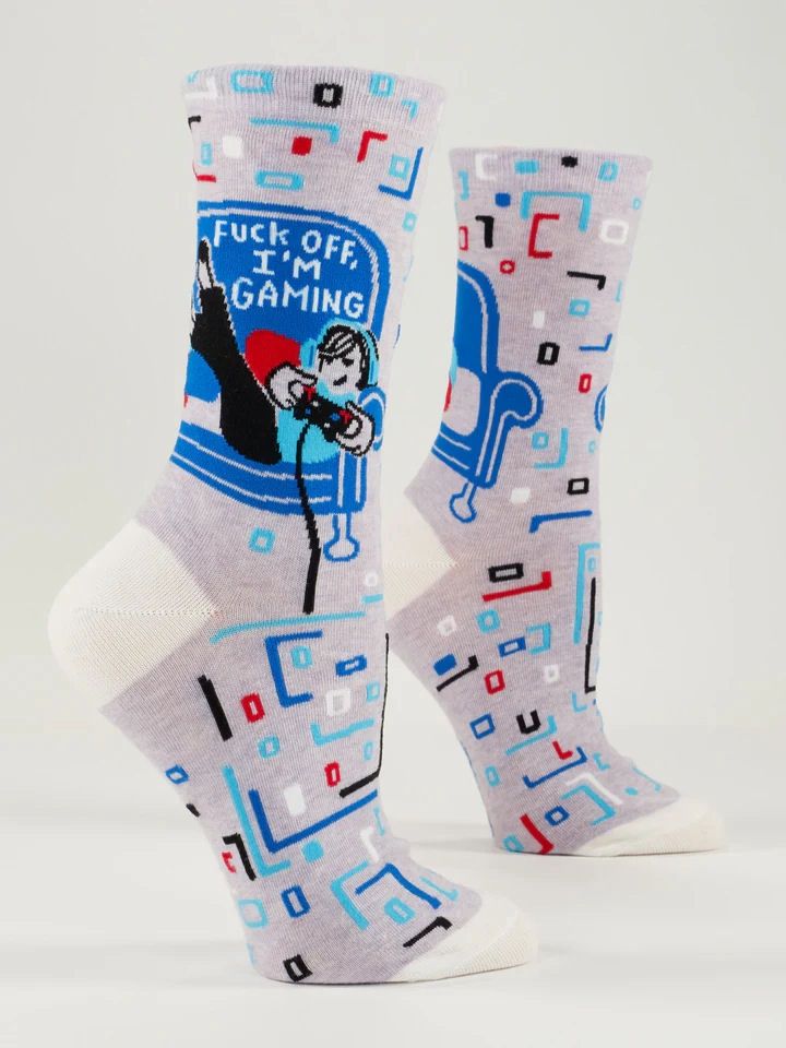 Fuck Off I’m Gaming Blue Q Women&#39;s Socks