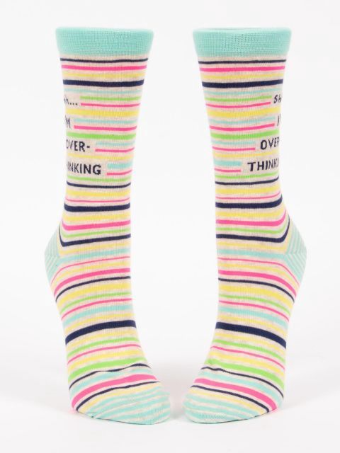 Shh I’m Overthinking Blue Q Women’s Socks