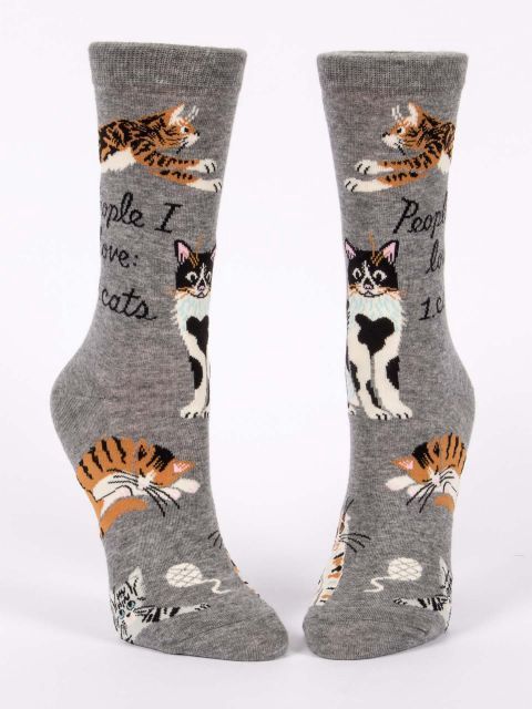 People I Love Cats Blue Q Women’s Socks