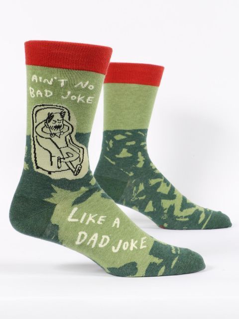 Ain&#39;t No Bad Joke Like A Dad Joke Blue Q Men’s Socks