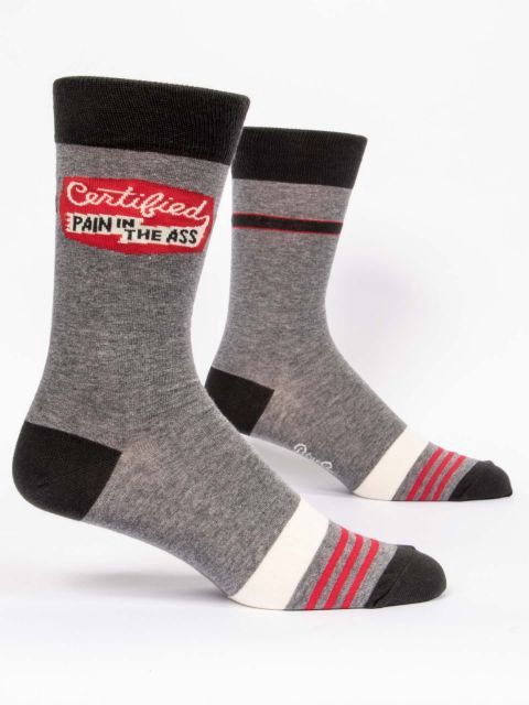 Certified Pain In The Ass Blue Q Men’s Socks