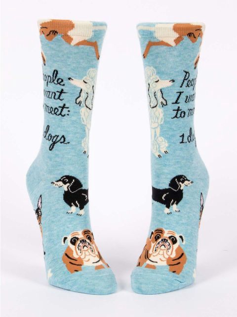 People I Want To Meet Dogs Blue Q Women’s Socks
