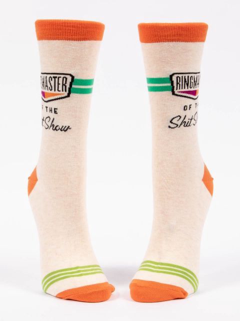 Ringmaster Of The Shitshow Blue Q Women’s Socks