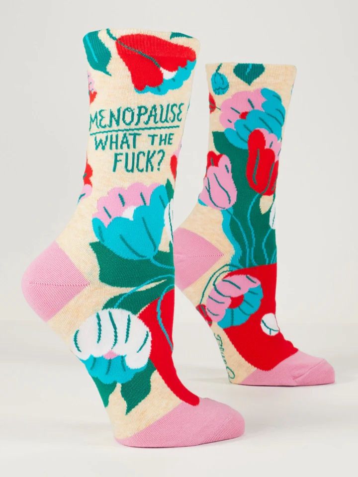Menopause What The Fuck Blue Q Women&#39;s Socks