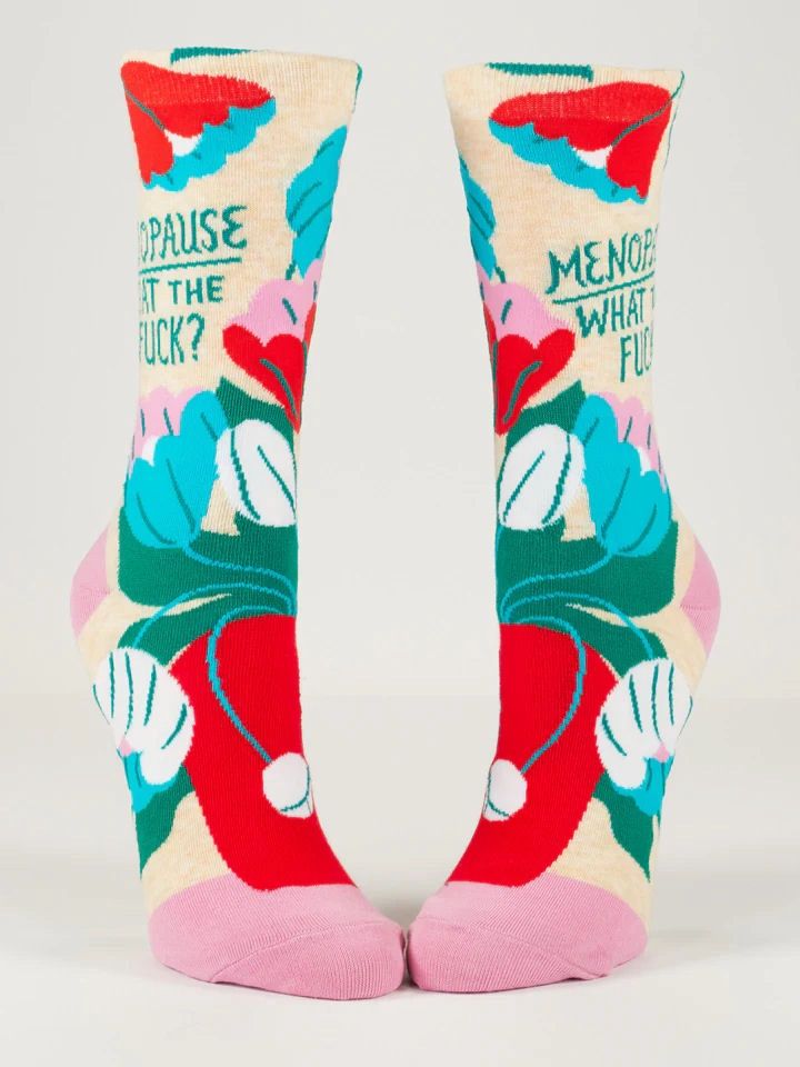 Menopause What The Fuck Blue Q Women's Socks