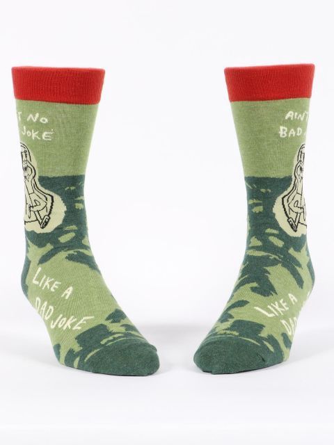 Ain't No Bad Joke Like A Dad Joke Blue Q Men’s Socks