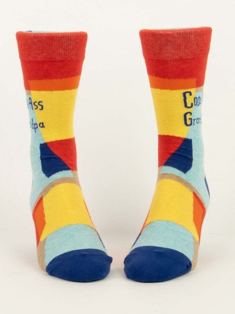 Cool-Ass Grandpa Blue Q Men’s Socks