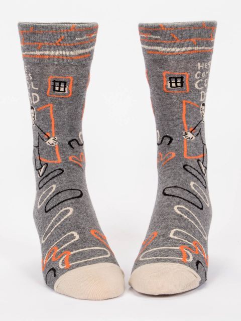 Here Comes Cool Dad Blue Q Men’s Socks