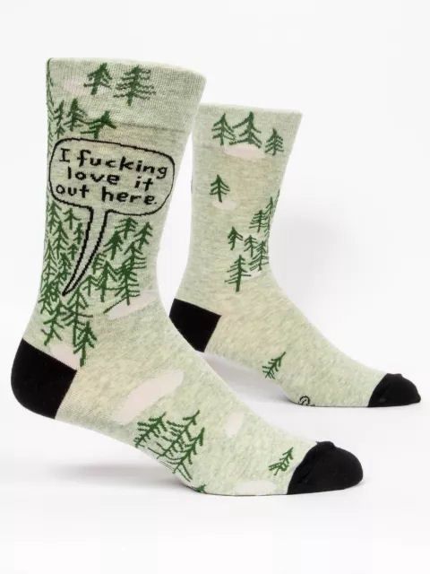 I Fucking Love It Out Here Blue Q Men&#39;s Socks