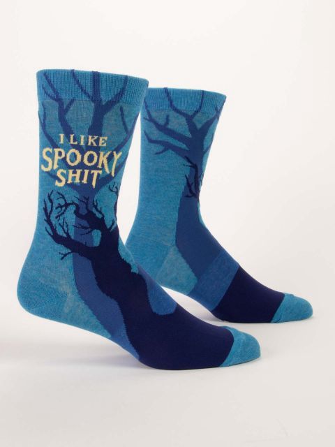 I Like Spooky Shit Blue Q Men’s Socks