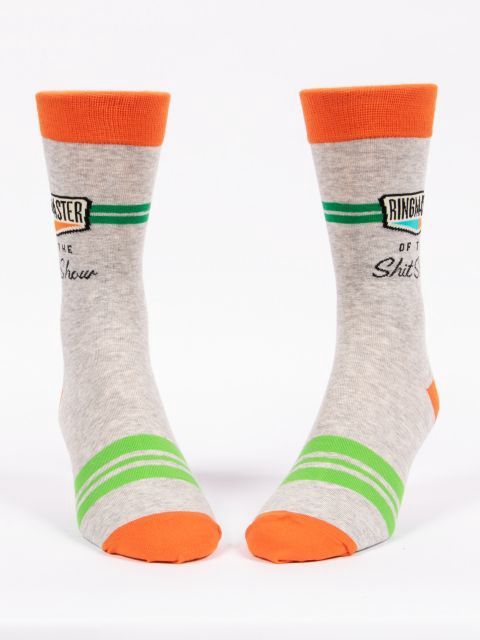 Ringmaster Of The Shitshow Blue Q Men's Socks