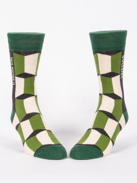 This Meeting Is Bullshit Blue Q Men’s Socks