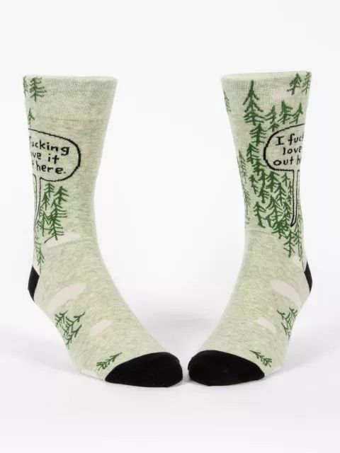 I Fucking Love It Out Here Blue Q Men's Socks