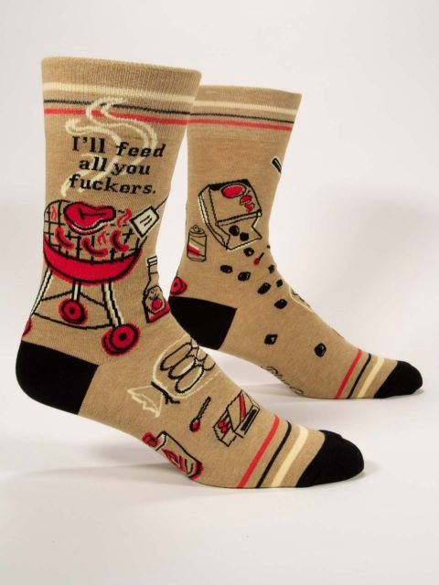 I’ll Feed All You Fuckers Blue Q Men’s Socks