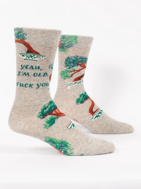 Yeah I’m Old Fuck You Blue Q Men’s Socks