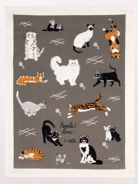 People I Love Cats Kitchen Towel