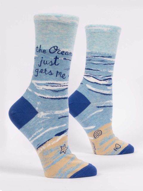 The Ocean Just Gets Me Blue Q Women’s Socks