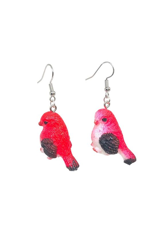 Cubby Red Bird Earrings