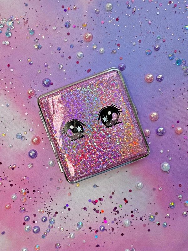 Kawaii Eyes Pink Cigarette Case