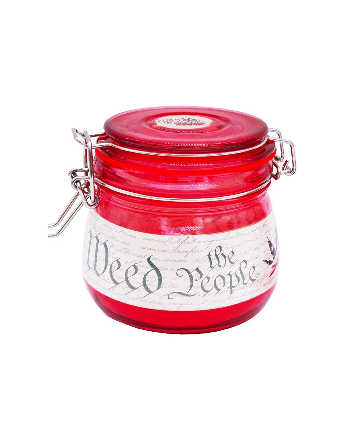 Weed The People Glass Stash Jar  With Gasket Seal Lid