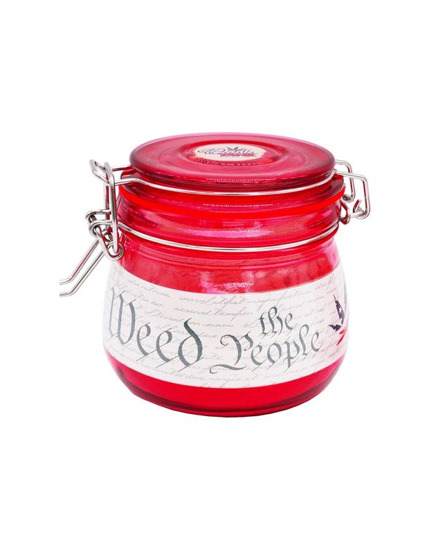 Weed The People Glass Stash Jar  With Gasket Seal Lid