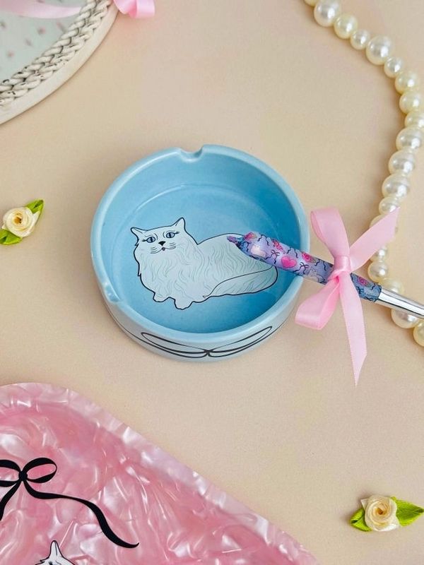 Miss Kitty Ceramic Ashtray