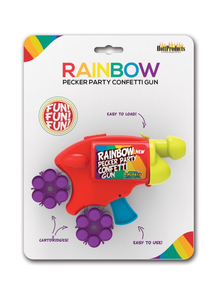 Rainbow Pecker Party Confetti Gun
